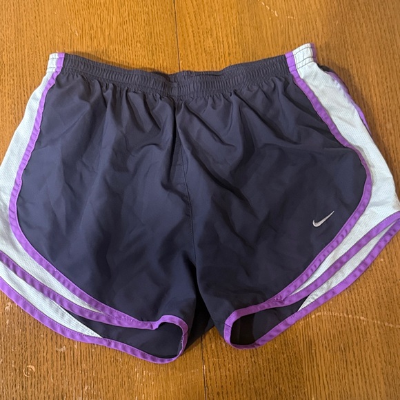 Nike Women's Dark Gray and Purple Athletic Shorts - Picture 1 of 1